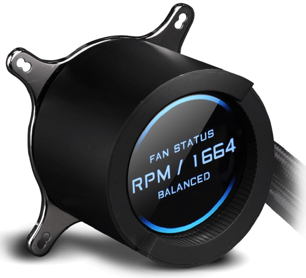 Chlodzenie CPU Gigabyte Aorus Liquid cooler 280 AORUS engine LCD Pompa Wody obrót obrazu 90 stopni