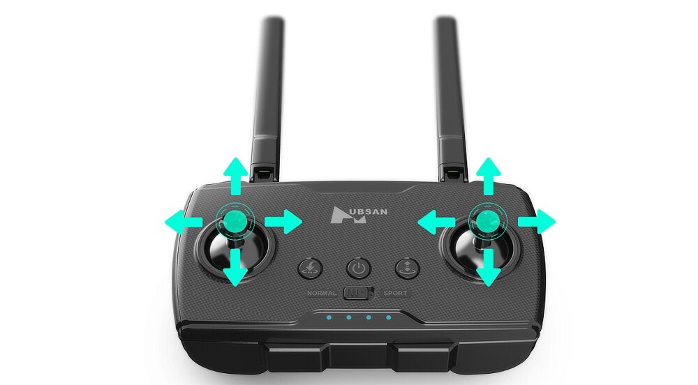 Dron HUBSAN Zino Pro kontroler łączność sterowanie pilotowanie