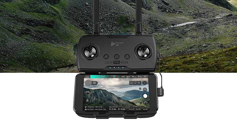 Dron HUBSAN Zino Pro smartfon aplikacja łączność obraz podgląd