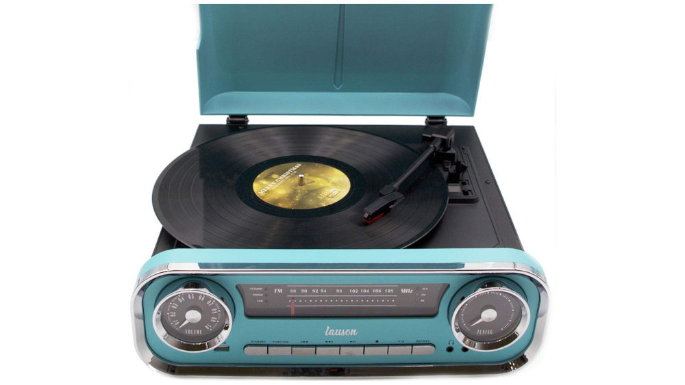 Gramofon LAUSON 01TT18 Retro Niebieski - Muzyka