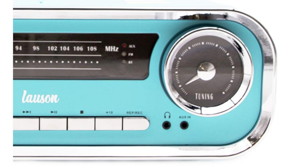 Gramofon LAUSON 01TT18 Retro Niebieski - Tuner FM
