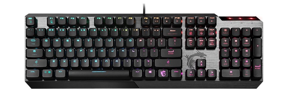 Klawiatura MSI Vigor GK50 szybka precyzyjna niskoprofilowe przełączniki mechaniczne komfortowa