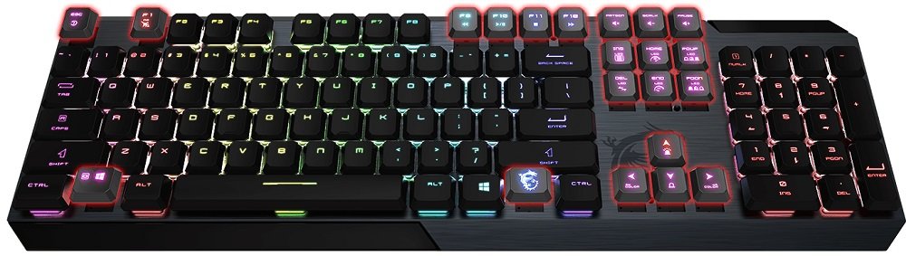 Klawiatura MSI Vigor GK50 klawisze skrótw szybka praca dla graczy