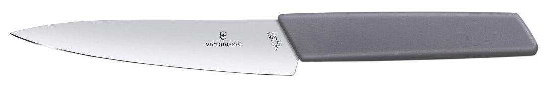 Nóż VICTORINOX Swiss Modern 6.9016.1521B smukłe ostrze długość ostra końcówka precyzyjne krojenie usuwanie rdzeni wykrawanie szypułek obieranie ze skórki