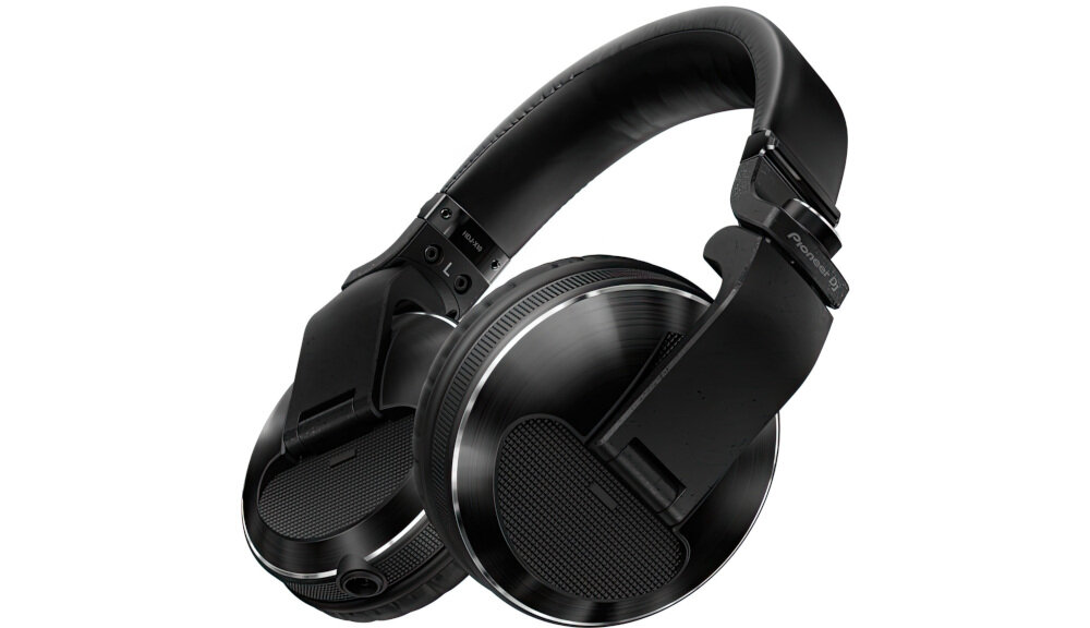 Słuchawki nauszne PIONEER HDJ-X10 profesjonalne dla DJ, wysokiej rozdzielczości dźwięk 5 Hz do 40 kHz, słuchawki nauszne po skosie na białym tle