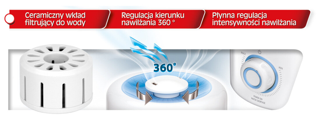 Nawilzacz ultradzwiękowy MPM MNP-03 wyswietlacz LED cicha praca