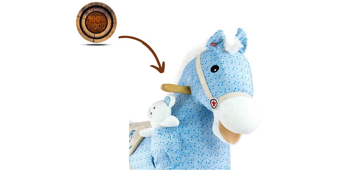 Koń na biegunach MILLY MALLY Pony Drewniane bieguny rączki delikatny