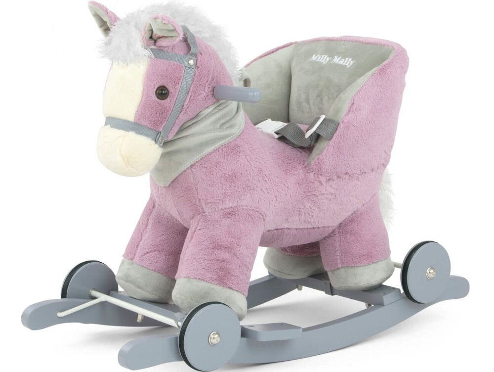 Koń na biegunach MILLY MALLY Polly Miętowy siedzisko pasy