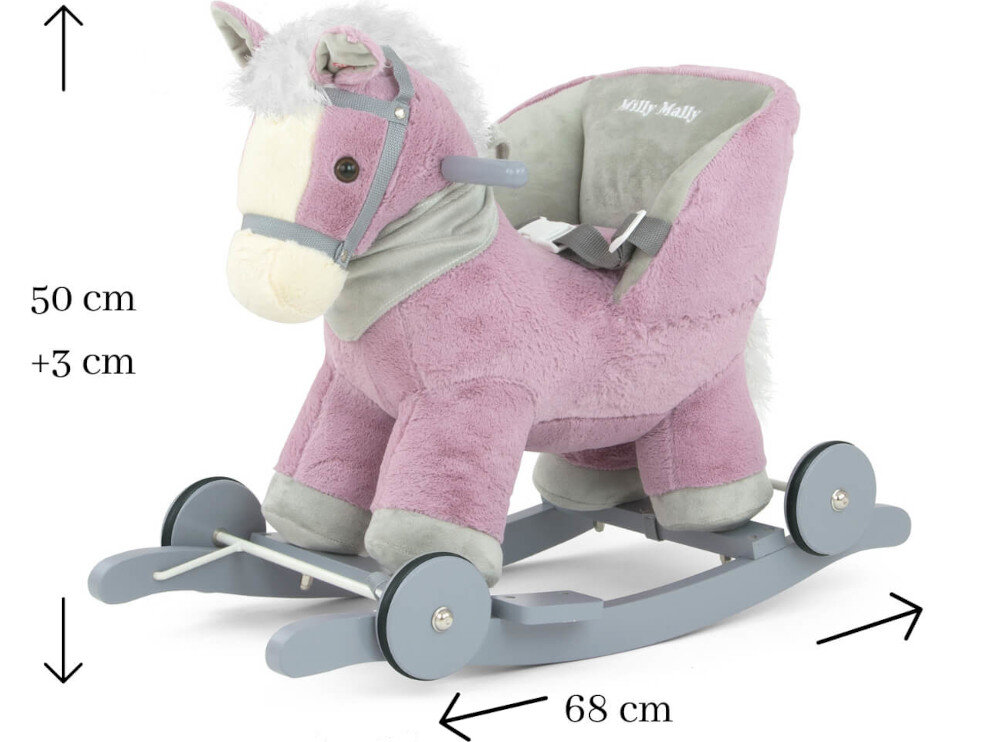 Koń na biegunach MILLY MALLY Polly Miętowy elementy baterie