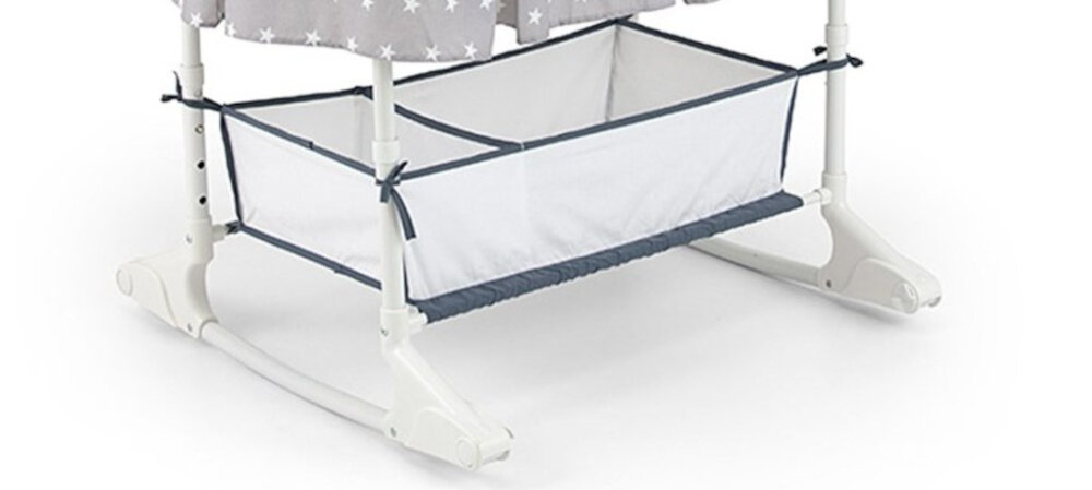 Kołyska MILLY MALLY Sweet Melody Star 4w1 Wielofunkcyjność mobilność kółka swobodne przestawienie moskitiera ochrona dolny koszyk przechowywanie akcesoria