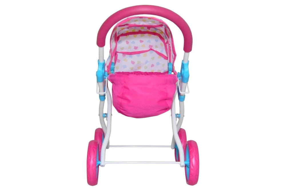 Wózek MILLY MALLY Dori Candy głęboka gondola wyłożona piankowym materacem dla lalek o długości do 40 cm