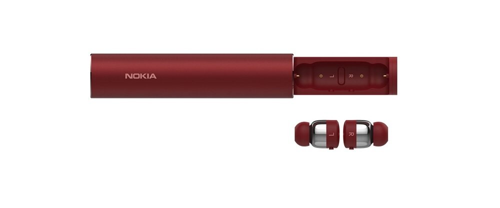 Słuchawki dokanałowe NOKIA BH-705 Czerwony widok poziom