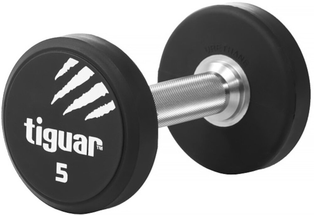 Hantla TIGUAR PU Dumbbells (5 kg) poliuretanowe hantle dostępna w wielu wersjach wagowych dla początkujących i dla zaawansowanych