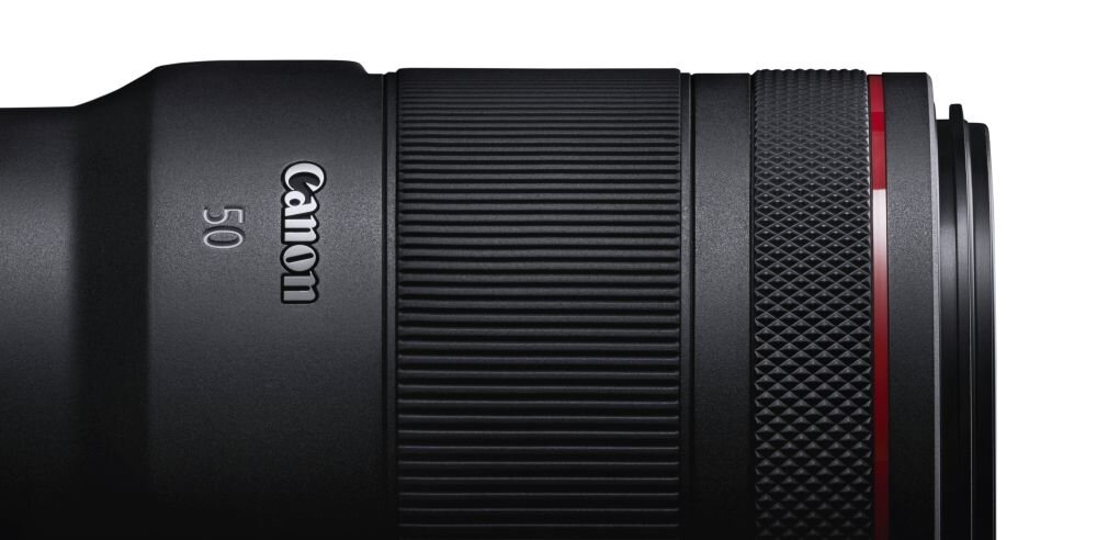 Obiektyw CANON RF 50 mm f-1.2L USM ogniskowa przysłona ostrość pierścienie optyka soczewki powłoki montaż bagnet światło jasność zoom filtry waga