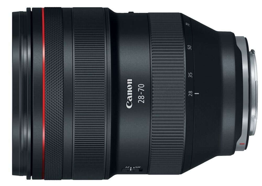 Obiektyw CANON RF 28-70 mm f-2 L USM ogniskowa przysłona ostrość pierścienie optyka soczewki powłoki montaż bagnet światło jasność zoom filtry waga