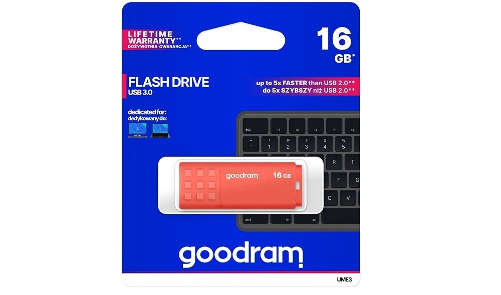 Pendrive GOODRAM UME3 Wygodne opakowanie