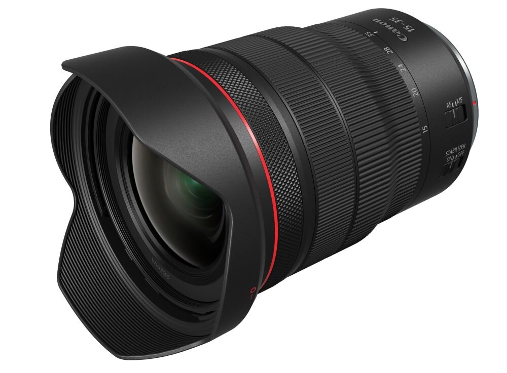 Obiektyw CANON RF 15-35 mm f-2.8L IS USM ogniskowa przysłona ostrość pierścienie optyka soczewki powłoki montaż bagnet światło jasność zoom filtry waga