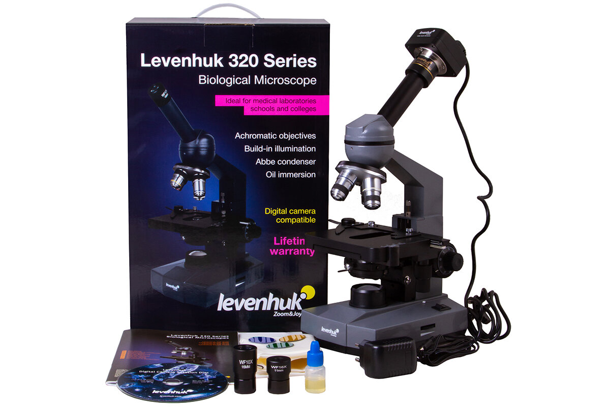 Mikroskop LEVENHUK D320L PLUS zestaw