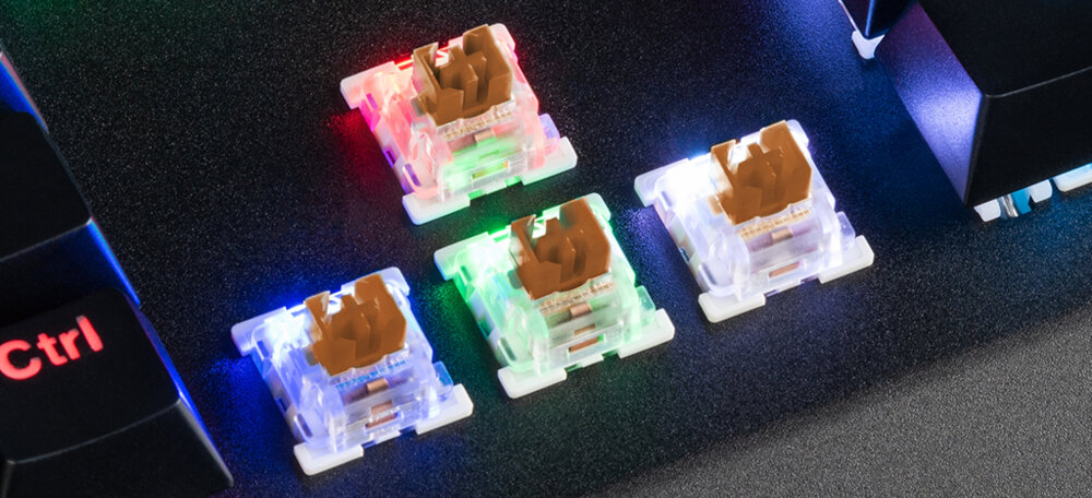 MODECOM Volcano Hammer 2 RGB przelaczniki Outemu Box Brown