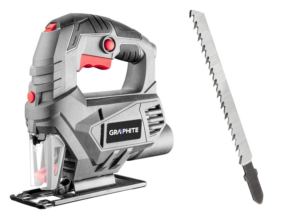 Wyrzynarka GRAPHITE 58G047 w zestawie 2 brzeszczoty instrukcja obsługi w języku polskim karta gwarancyjna
