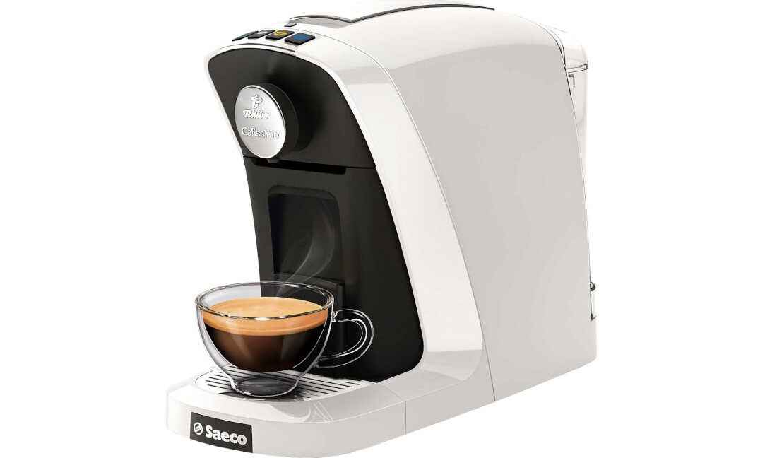 Ekspres TCHIBO Cafissimo Tuttocaffe 300085 Bialy niezawodny latwy w obsludze automatyczne ustawienia