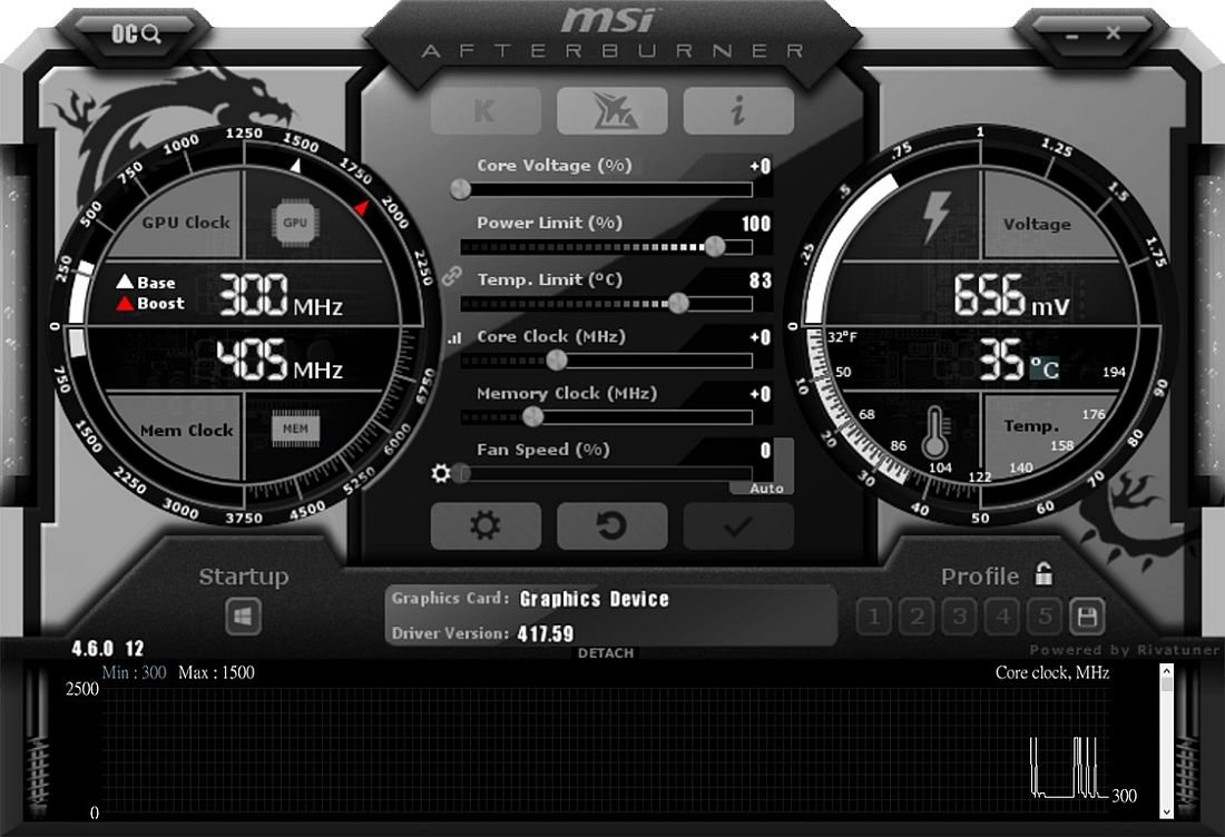 Karta graficzna MSI GeForce GTX 1650 Super Aero ITX OC 4GB - Afterburner