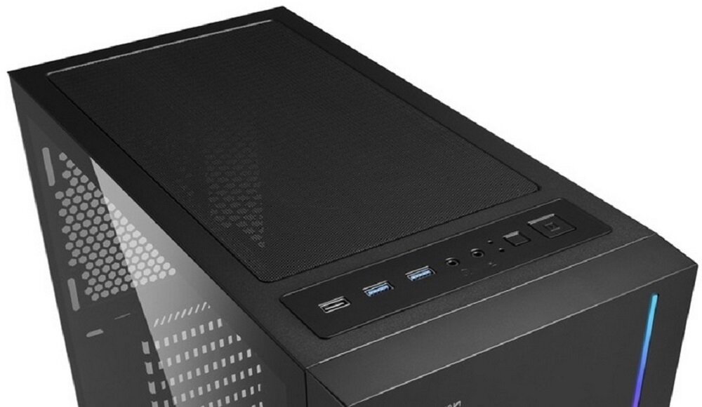 Obudowa SHARKOON Flow RGB - porty usb