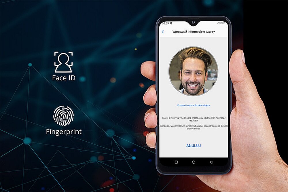 Smartfon KRUGER&MATZ Flow 7S blokada Face Unlock czytnik linii papilarnych