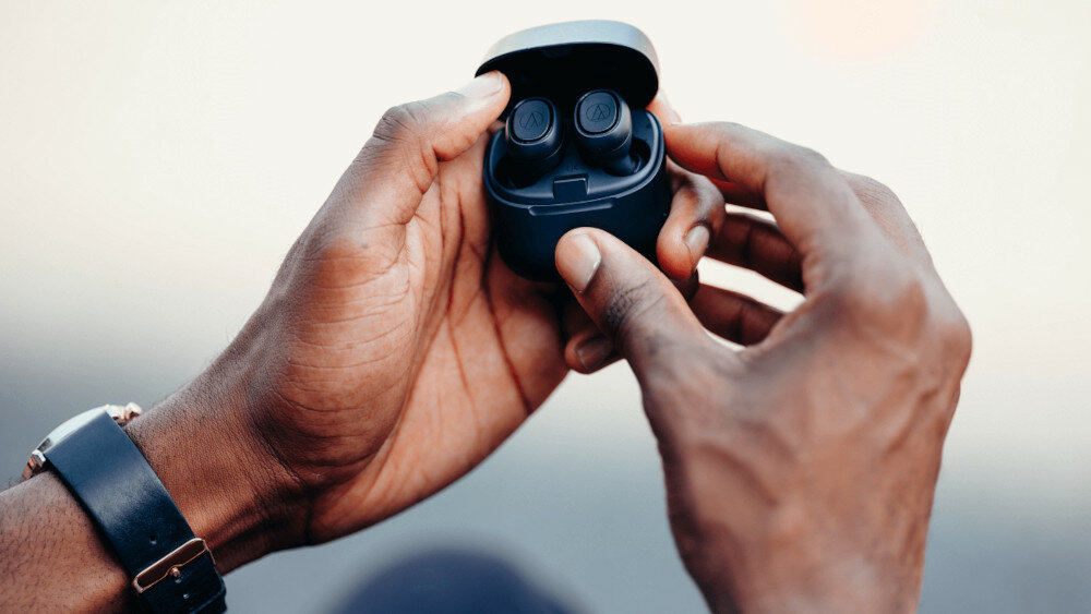 Słuchawki dokanałowe AUDIO-TECHNICA ATH-CK3TW  - bateria