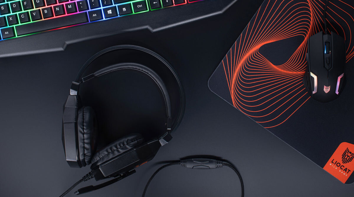 Słuchawki LIOCAT HP 585 C regulacja rozmiaru do potrzeb miękkie wykończenie nauszników i opaski