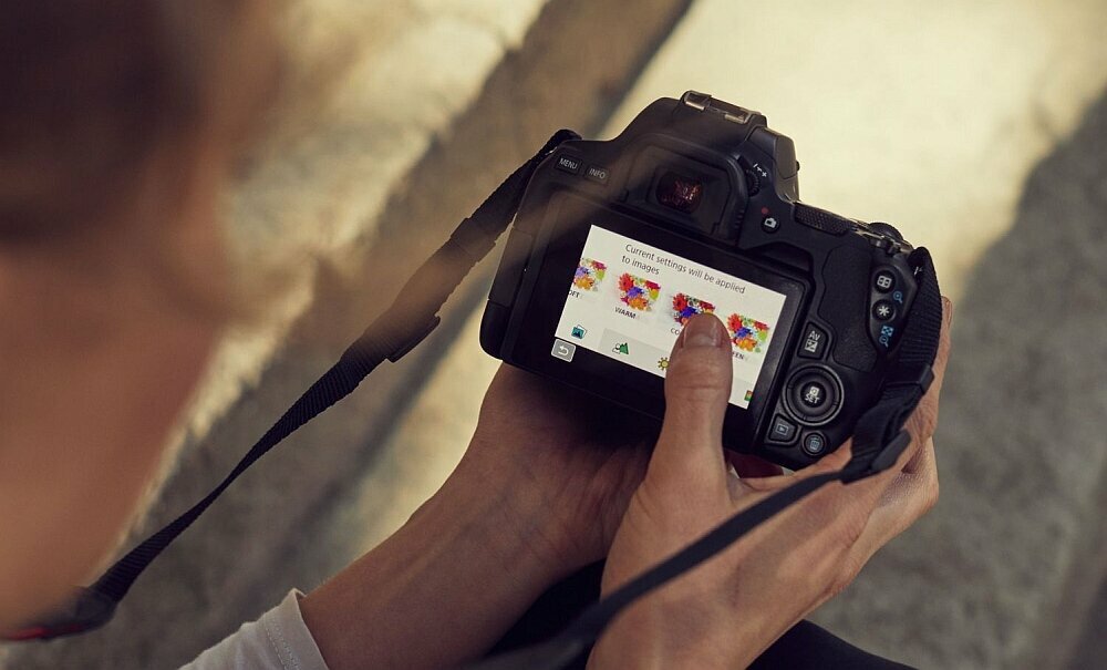 Aparat CANON EOS 250D zasilanie ostrość filmy nagrywanie obudowa rozdzielczość AF zdjęcia matryca obiektyw