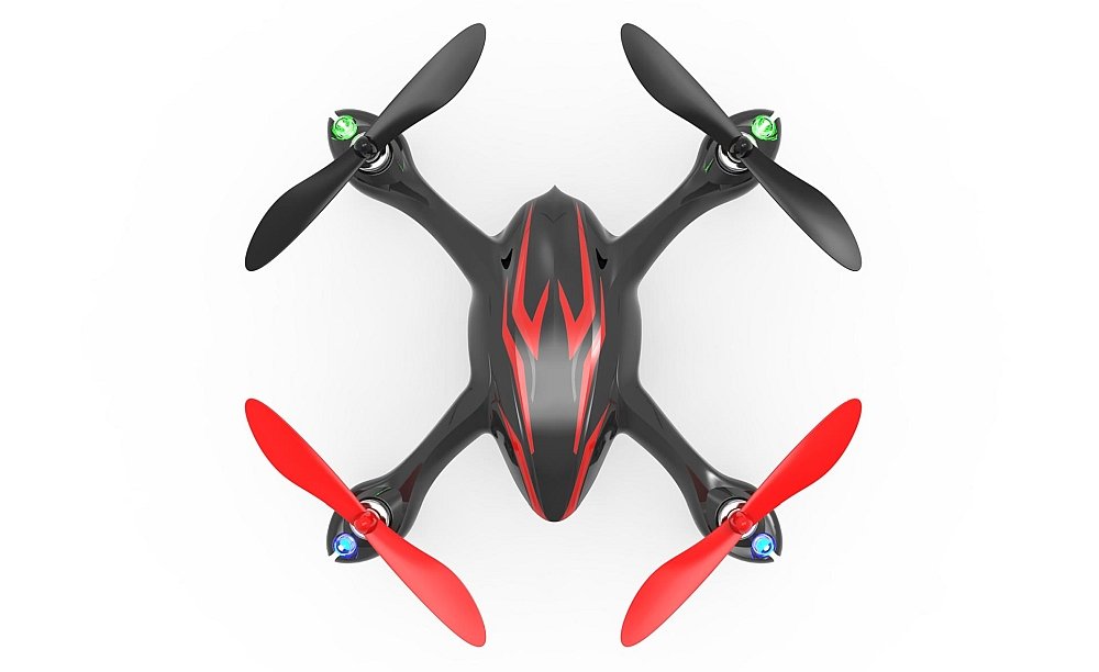 DRON HUBSAN H107C 720P BLACK & RED silniki