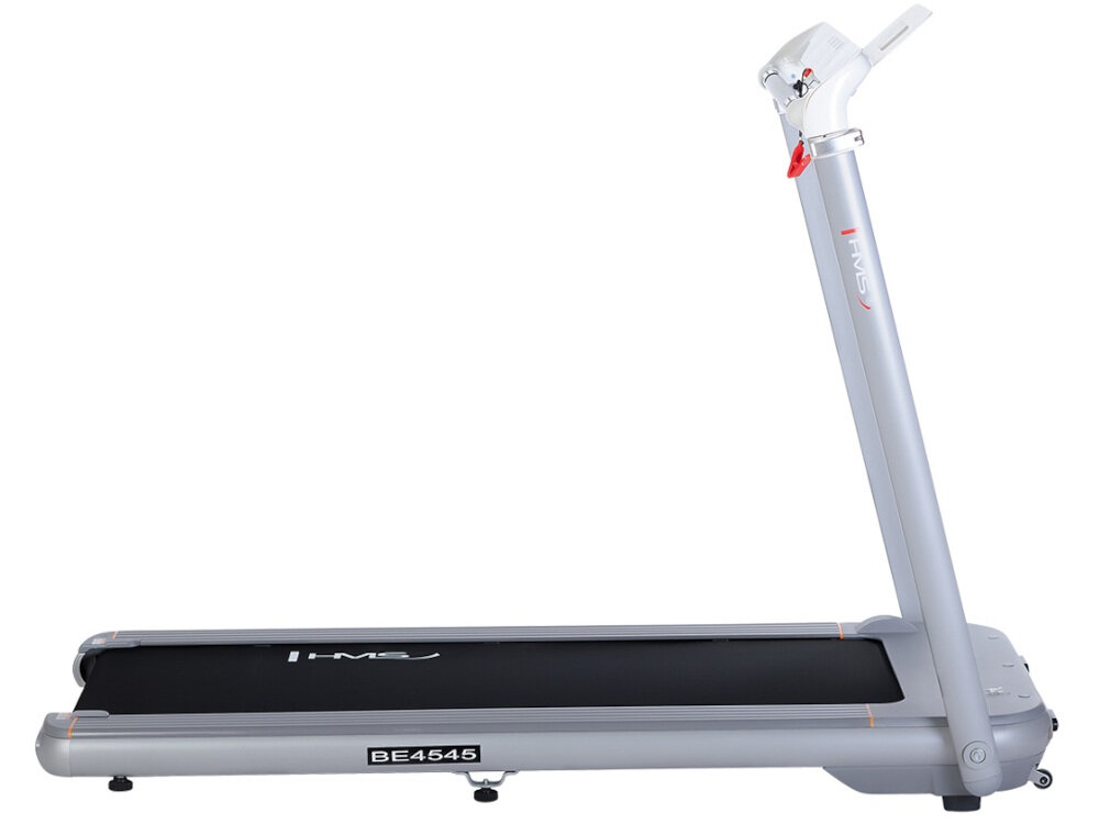 Bieżnia elektryczna HMS BE4545 wiele funkcji duża wytrzymałość  można złożyć klucz zabezpieczający amortyzacja