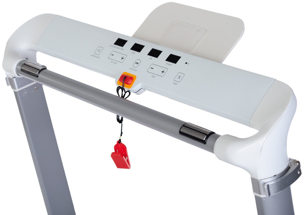 Bieżnia elektryczna HMS BE4545 pulpit czas dystans kalorie prędkość sensory dotykowe puls klucz zabezpieczający