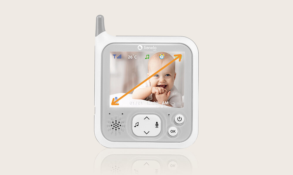 Niania elektroniczna LIONELO Babyline 7.1 Jakość obrazu czytelny ekran LCD przekątna jakość obraz