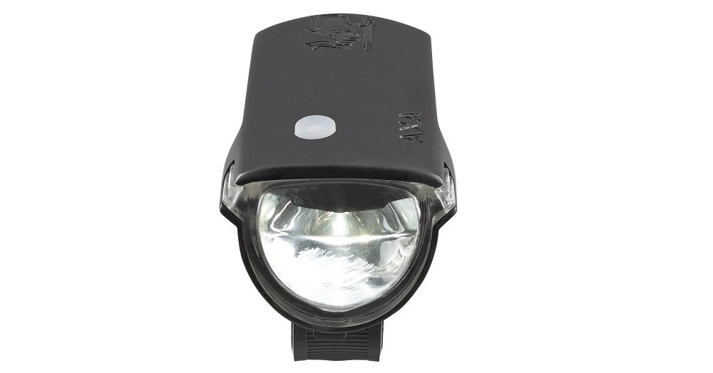 Lampka rowerowa AXA Greenline 35 widok front z góry