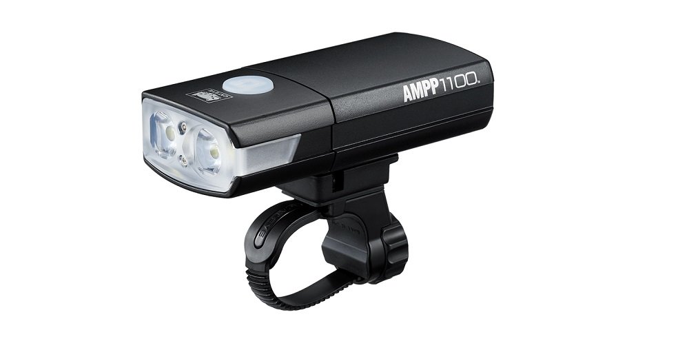 Lampka rowerowa CATEYE przednia AMPP 1100 widok ogólny skos
