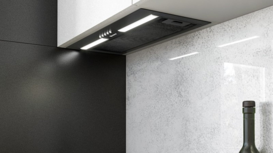 Okap GLOBALO Hadario 60.1 Czarny - Oświetlenie