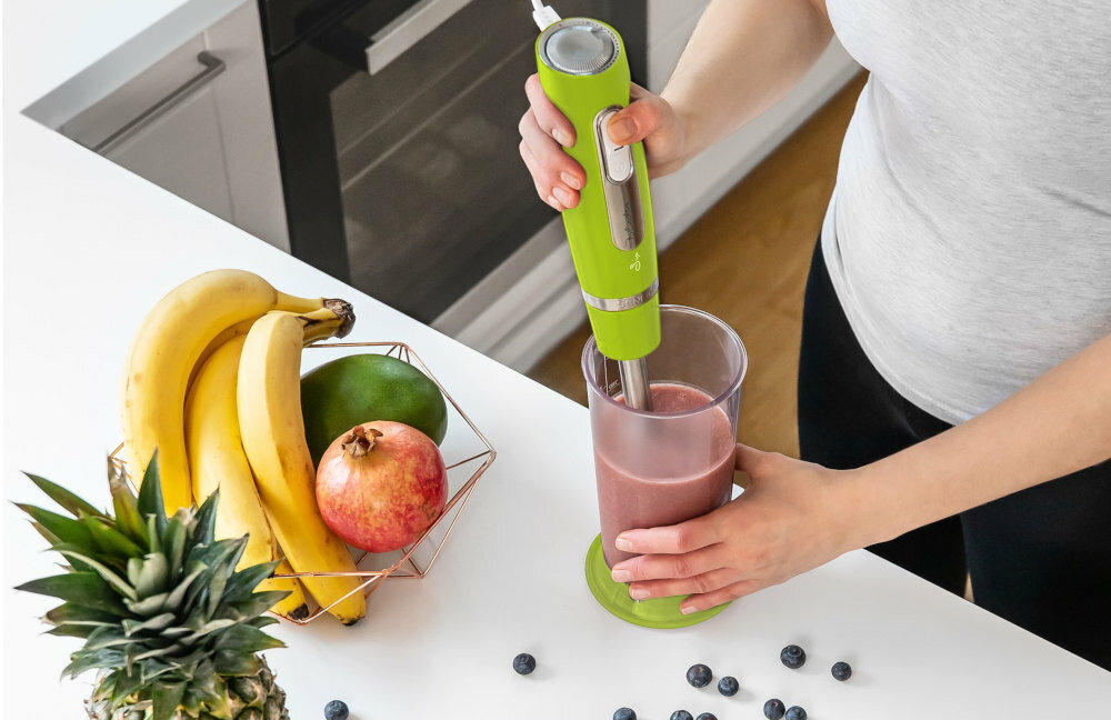 Blender SENCOR SHB 4461GR Zielony zastosowanie pojemnik pojemnosc 700 ml zupe krem koktajle smoothie akcesoria
