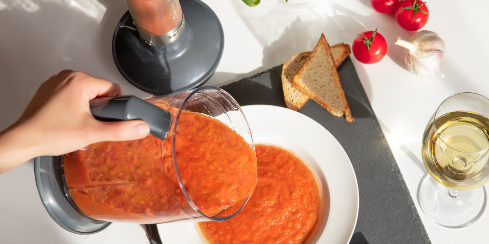 Blender SENCOR SHB 5606GD Nierdzewne ostrze trwałość skuteczność przechowywanie przenoszenie pojemnik pojemność