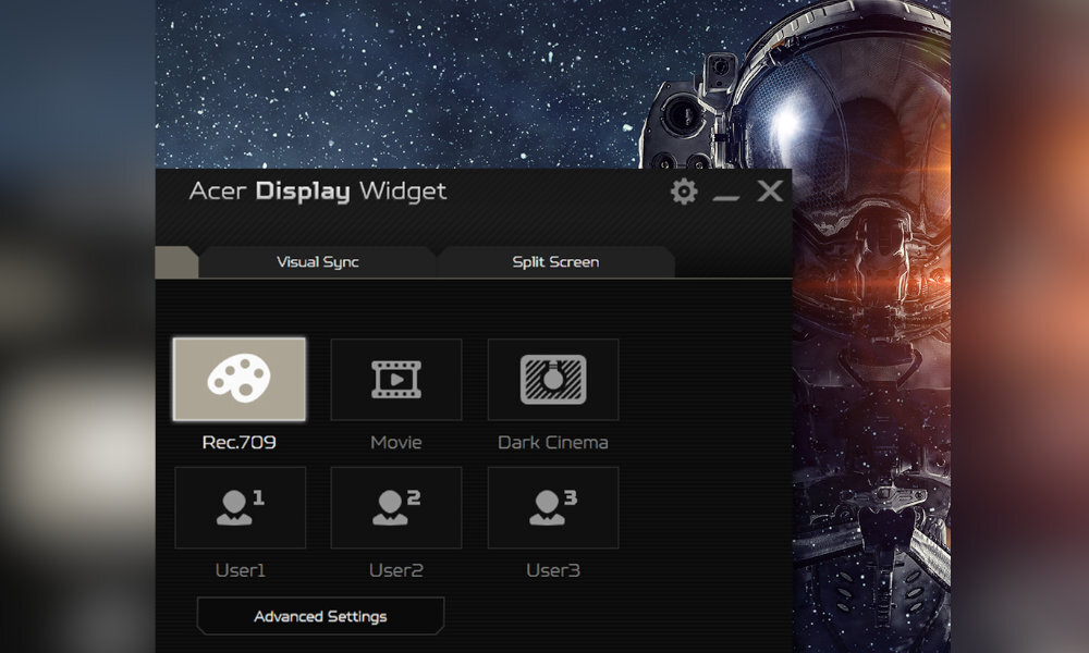 Projektor ACER P1555 Acer Display Widget