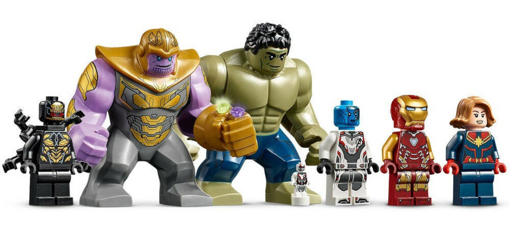 LEGO Marvel Bitwa w kwaterze Avengersów 76131 minifigurki akcesoria