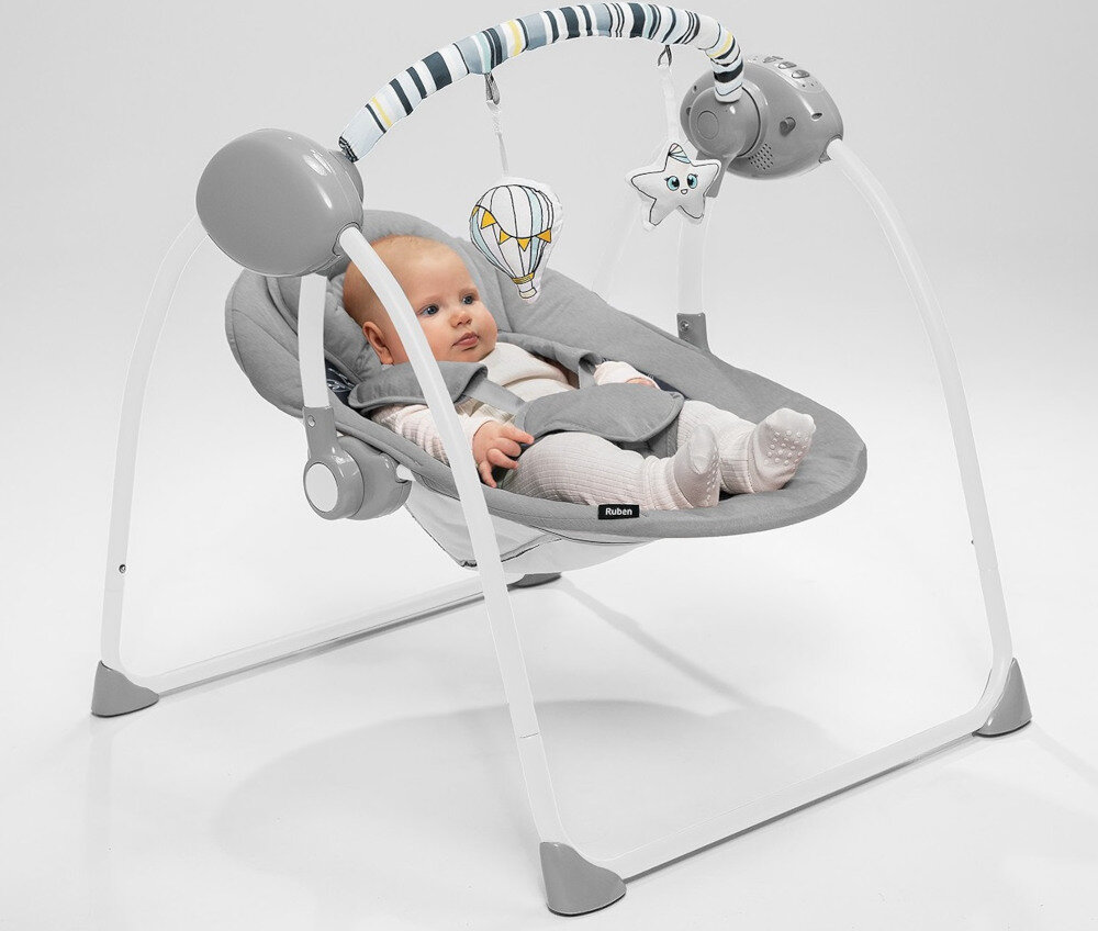 Bujaczek LIONELO Ruben Szaro-turkusowy Regulacja oparcia Pozycja półleżąca