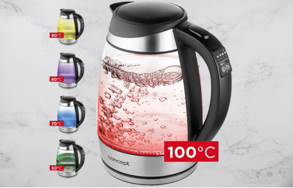 Czajnik CONCEPT RK4120 temperatura diody LED 5 ustawien