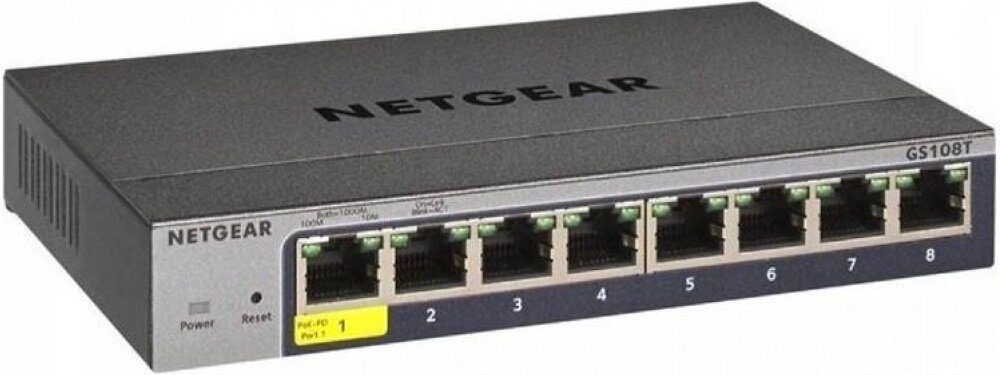 Switch NETGEAR GS108T-300PES - kompaktowy rozmiar 8 portów gigabit