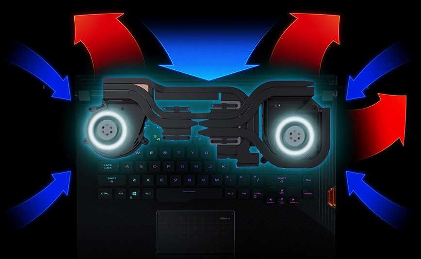 Laptop ASUS Rog Strix Scar III  - CHŁODZENIE