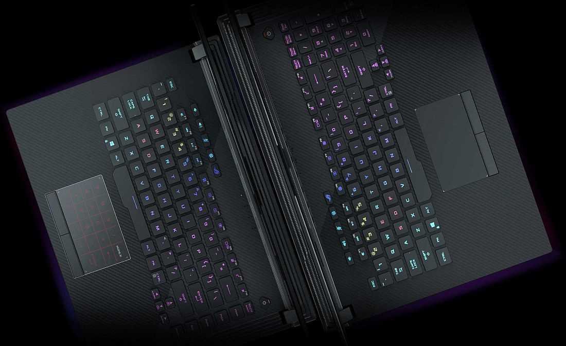 Laptop ASUS Rog Strix Scar III  - klawiatura 