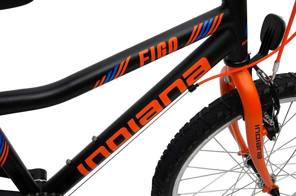 Rower dziecięcy INDIANA Figo 20 Czarno-pomarańczowy - Rama