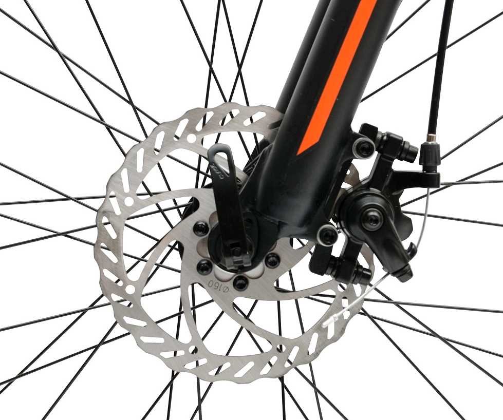 Rower MTB INDIANA X-Enduro 2.7 Czarno-pomarańczowy  - hamulec