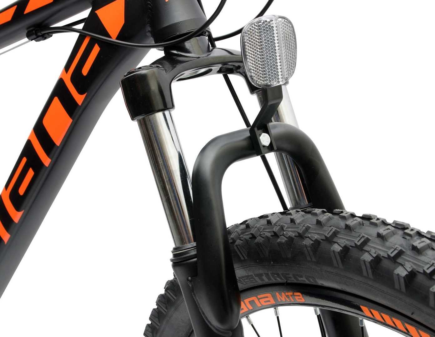 Rower MTB INDIANA X-Enduro 2.7 Czarno-pomarańczowy  - Amortyzator